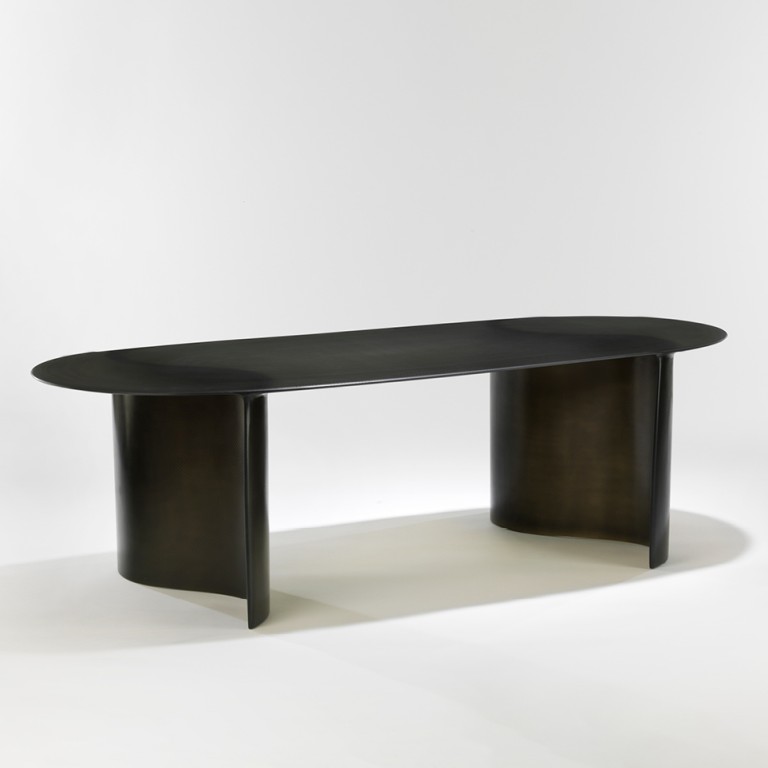  - New Wave - Table basse ovale (Noir Smoky)